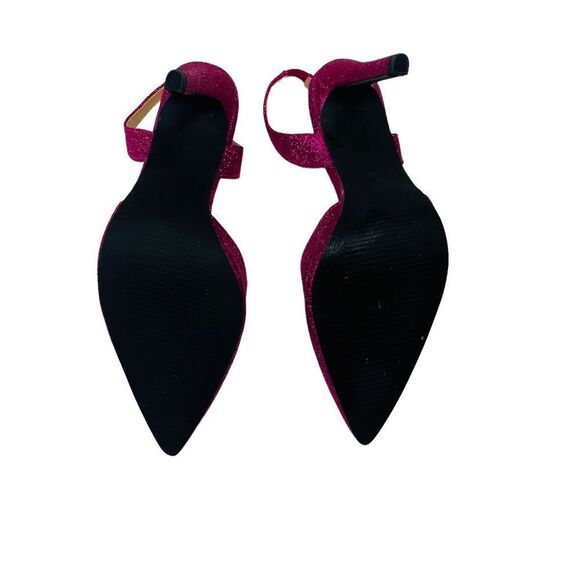NIB JustFab Fuscia Giselle Sling Back Heels - Size 5.5 - Picture 13 of 16